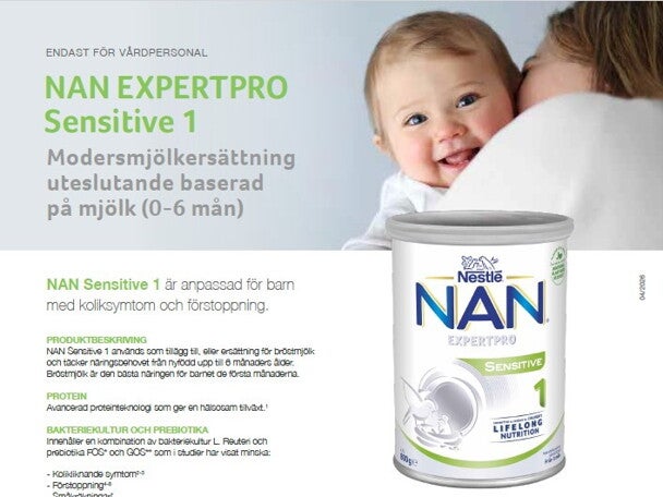 Produktblad NAN Sensitive 1