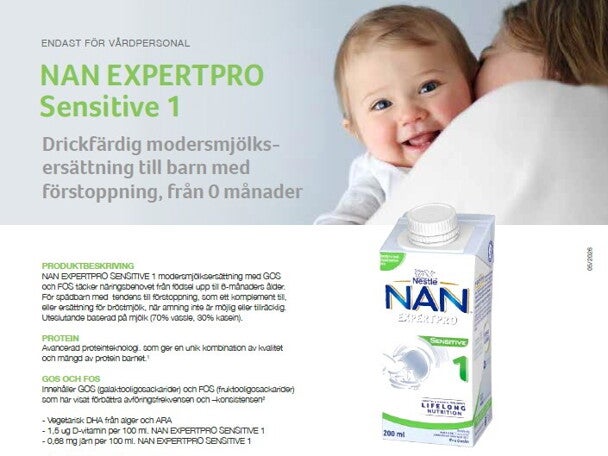 Produktsblad NAN Sensitive 1 Drickfärdig