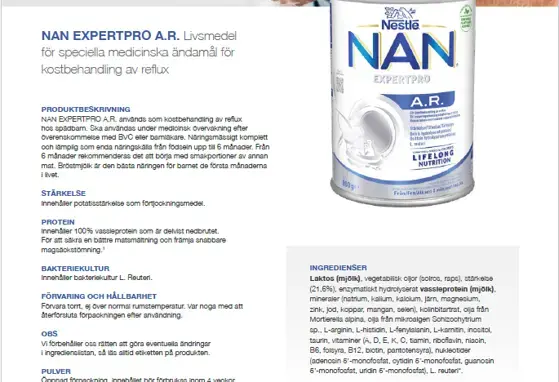 NAN EXPERTPRO A.R. informationsblad