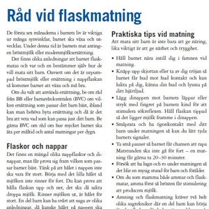 Råd vid flaskmatning