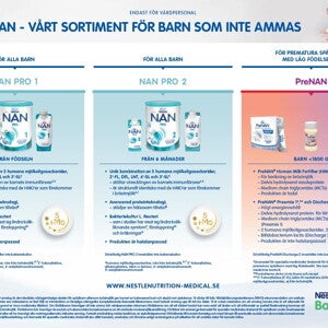 Vårt sortiment för barn som inte ammas